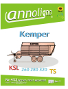 Kemper Kurzschnitt Ladewagen Typen KSL 260/280/320 TS Bild- Ersatzteilliste & Explosionszeichnungen - annoligno 452
